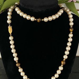 Vintage Long Pearl Necklace